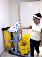 This house keeper got double pleased